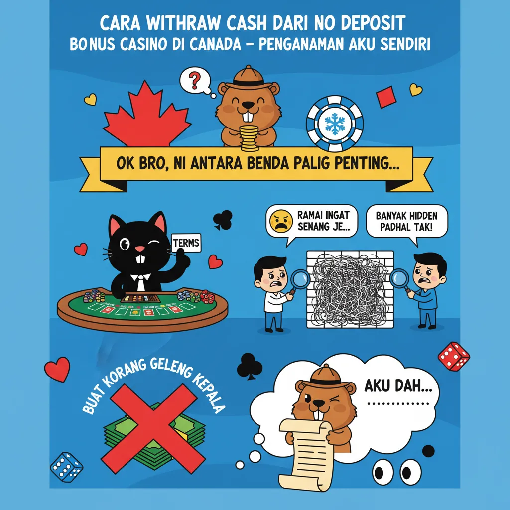 Cara withdraw cash dari no deposit bonus casino di Canada