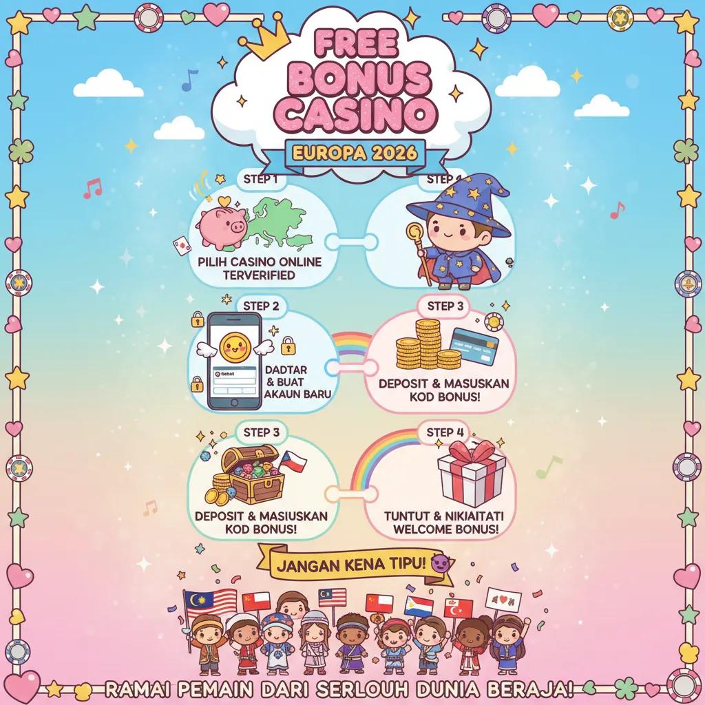 Cara tuntut welcome bonus casino di Eropah